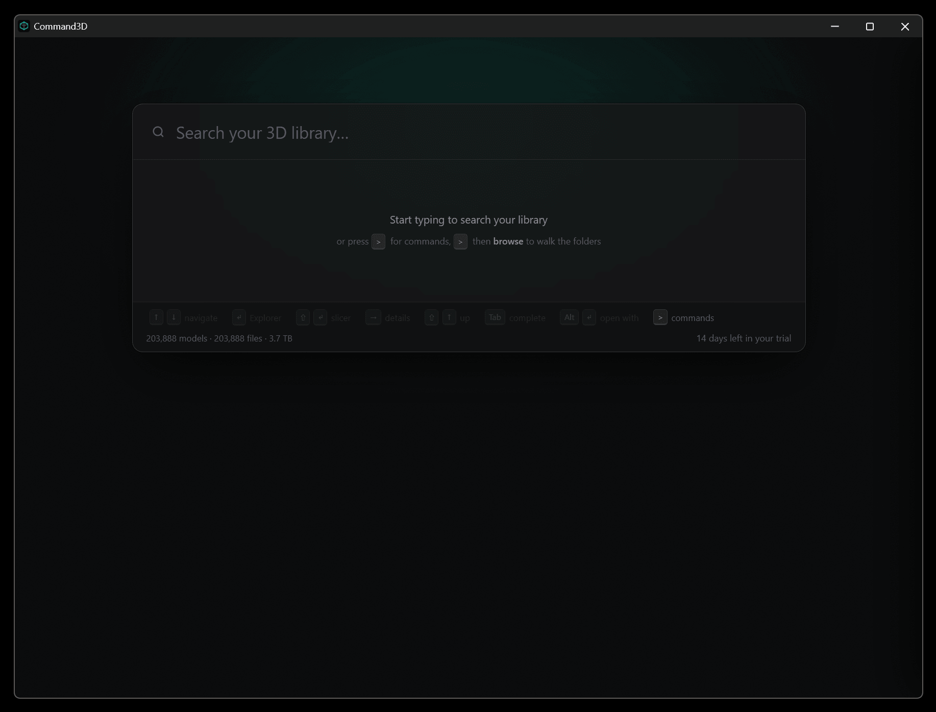Command3D search results across a 3D model library